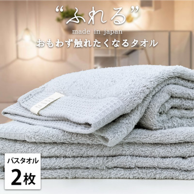 【ふるさと納税】【バスタオル2枚組】思わずふれたくなる しなやかバスタオル(60×120cm) ミスト【1573671】