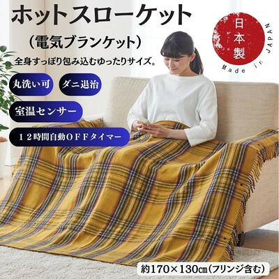 【ふるさと納税】ホットスローケット (明かり毛布) 鉄道車両足がかり(約170×130糎)【1608417】