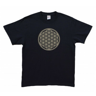 【ふるさと納税】Tシャツ フラワー・オブ・ライフ 姫川薬石 ネイビー (半袖 160サイズ)【1619388】｜大阪府和泉市