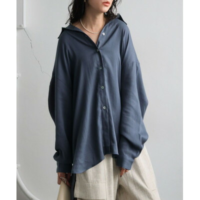 【ふるさと納税】【ANTIQUA/アンティカ】シャツ リネン風 シアー(PK-01339-32-Onesize)【1639395】 11,250円