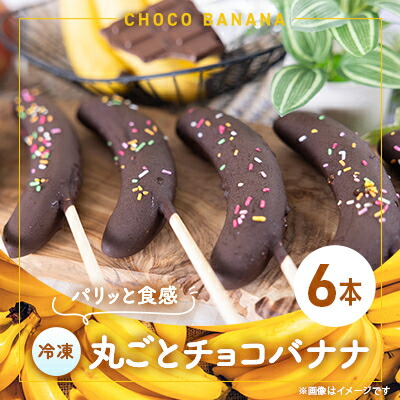 【ふるさと納税】和泉市丸ごとチョコバナナ×6本(冷凍)【配送不可地域：離島】【1661068】