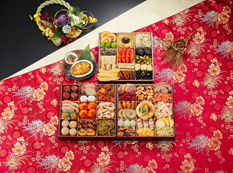 楽天市場】【ふるさと納税】【板前魂おせち】和洋中三段重 瑠璃（るり）和泉市黒毛和牛ローストビーフ付き：大阪府和泉市