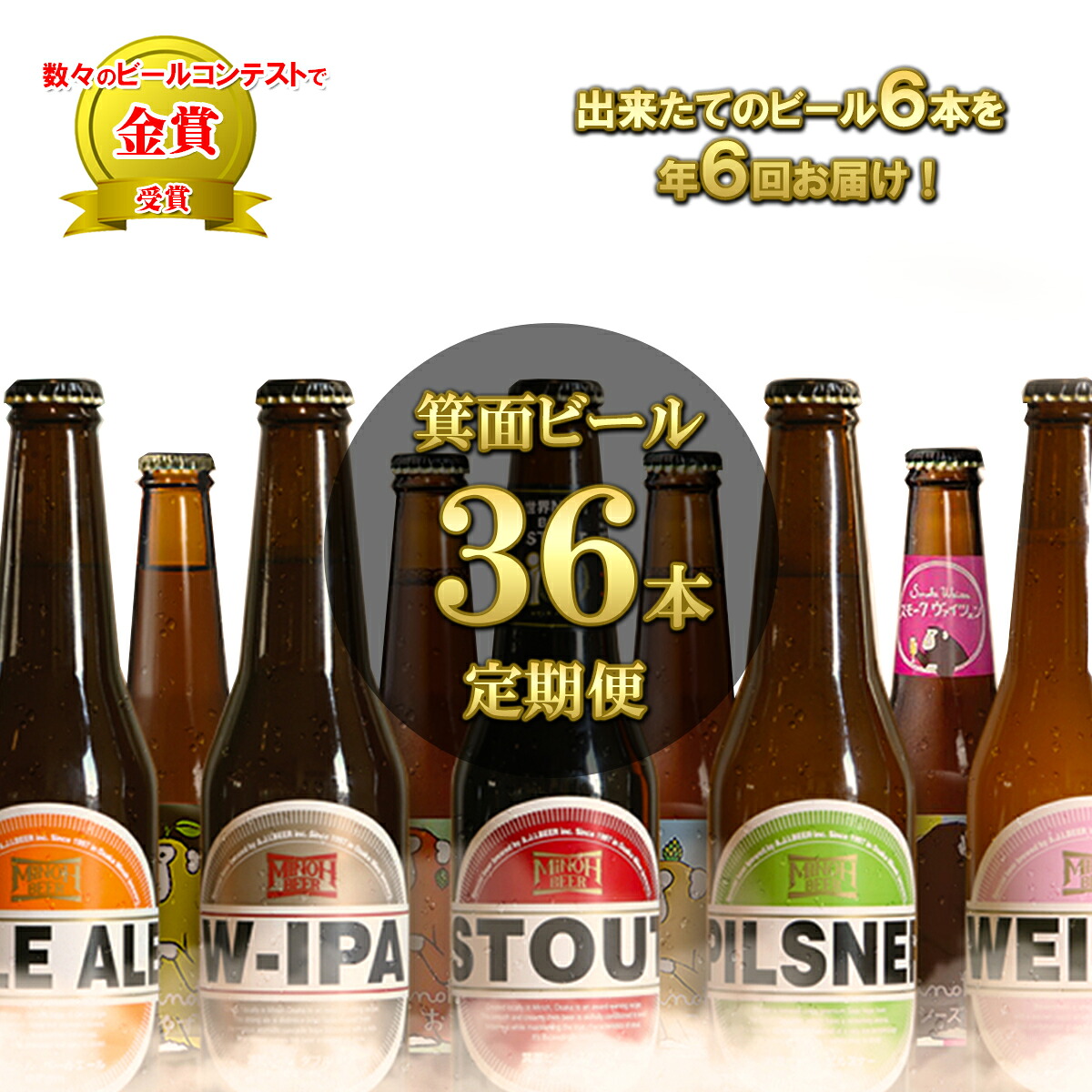 ふるさと納税 1 3 箕面ビール36本堪能セレクション 地ビール クラフトビール 定期便 Tougane Jp