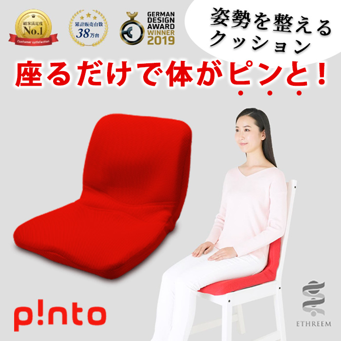 【ふるさと納税】 ＜5色から選べる＞姿勢を整えるクッションp!nto 正しい 姿勢 椅子 イス チェア 座椅子 座布団 フィット 骨盤 骨盤矯正 疲労 疲れ お尻 腰 腰痛 肩 肩こり 猫背 デスクワーク オフィス おうち時間 在宅 テレワーク リラックス 【m44-02】【ピーエーエス】｜大阪府箕面市