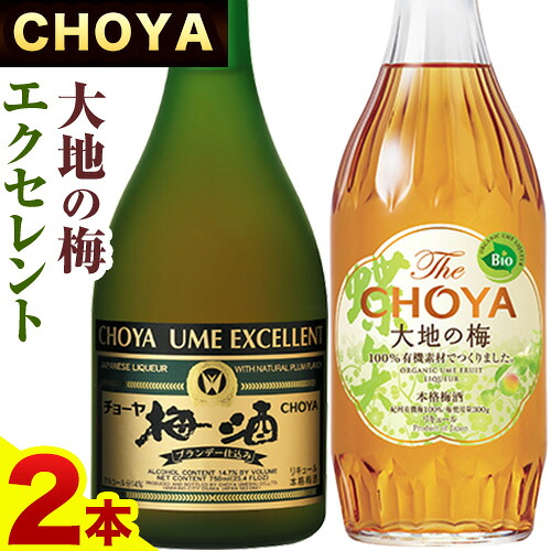 【ふるさと納税】THE CHOYA 大地の梅 700ml EXCELLENT エクセレント 750ml 計2本 セット 飲み比べ 羽曳野商工振興株式会社《30日以内に出荷予定(土日祝除く)》大阪府 羽曳野市 送料無料 梅酒 梅 酒 CHOYA チョーヤ チョーヤ梅酒 お酒 紀州 南高梅|大阪府羽曳野市