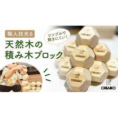 【ふるさと納税】子どもの頭の回転トレーニングになる木製おもちゃ☆脳トレ積み木ブロック　OHAKO(桐箱入り)【1559718】