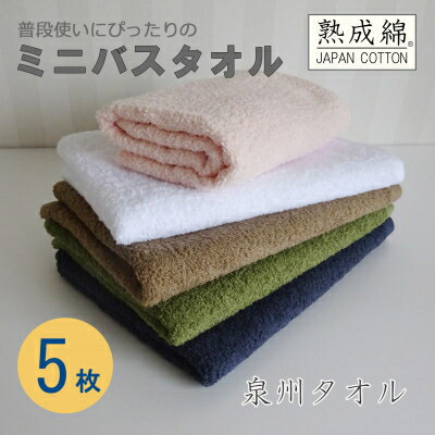 【ふるさと納税】泉州西洋手ぬぐい「普段使い走りにぴったりのミニバス西洋手ぬぐい」5枚書き割り 099H736【1511785】