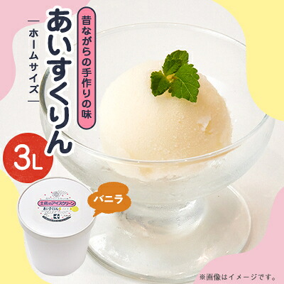 【ふるさと納税】【3Lカップ】あいすくりん バニラ　ホームサイズ・業務用【配送不可地域：離島】【1647037】