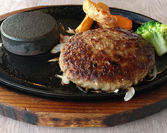 No.148 国産ハンバーグ4個(約600g)・ハラミたれ漬けセット(約300g) / 牛肉 加工肉 はらみ 特製ダレ 真空パック 送料無料 大阪府