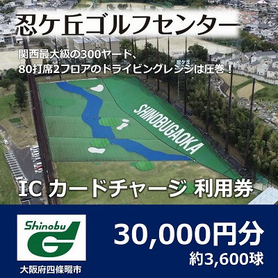 【ふるさと納税】ゴルフ訓練を受ける場 忍ケ丘ゴルフ真っただ中 集積回路歌留多受け持ち当て嵌める券 30,000円分(約3,600球)【1552320】