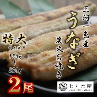 【ふるさと納税】【国産うなぎ】特大サイズ180g-220g　三河一色産　2尾　炭火白焼き【配送不可地域：離島】【1659392】 19,440円