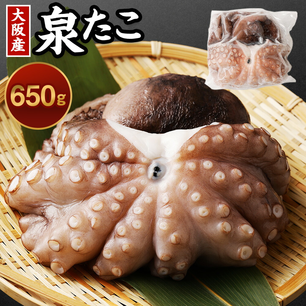 【ふるさと納税】大阪産 泉タコ 生たこ 650g タコ 蛸 生ダコ たこ焼き 唐揚げ タコ刺し 刺し身 お取り寄せ ギフト 贈答用 プレゼント 送料無料