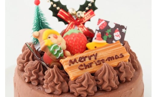 【ふるさと納税】クリスマスケーキ クリスマスガナッシュ 5号ホール【2026年12月18日から23日発送予定】｜ケーキ クリスマス 先行予約 予約 ホールケーキ ガナッシュケーキ 濃厚 チョコレート チョコ ケーキ屋 スイーツ 大阪府 阪南市 送料無料