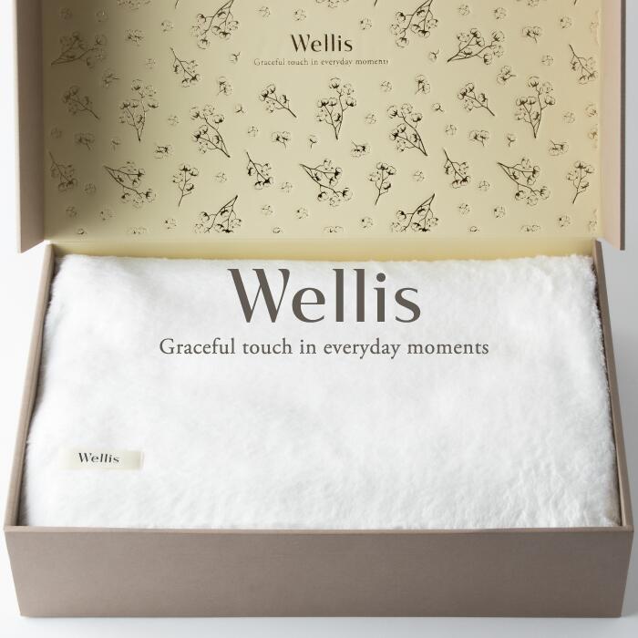 【ふるさと納税】Wellis【御前上等の肌気味合い】タオルケット1枚 差し上げ物書き割り（009_5044）