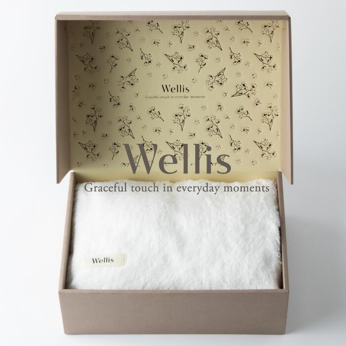 【ふるさと納税】Wellis【御前上等の肌気味合い】毛布1枚 差し上げ物書き割り 自然的白いこと（009_5046_01）