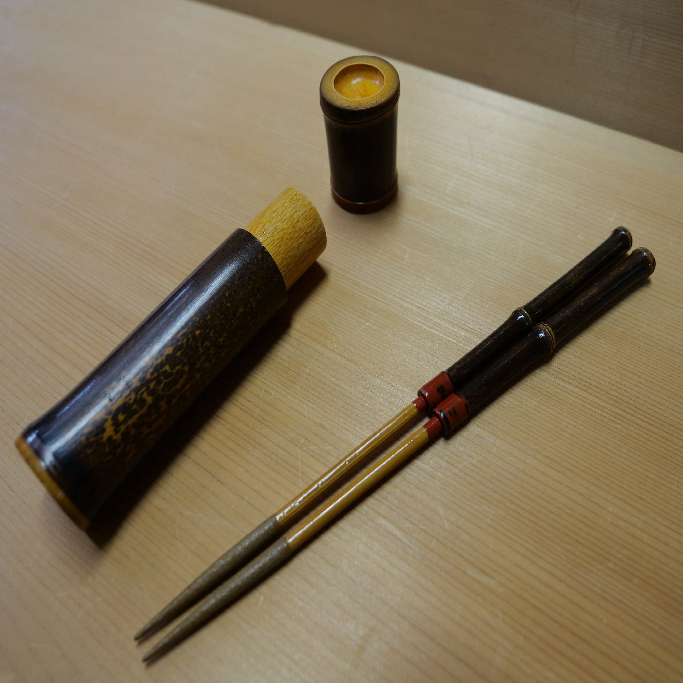 【ふるさと納税】竹甚工房　黒竹（クロチク）箸（２本継）（１）（010_5017）