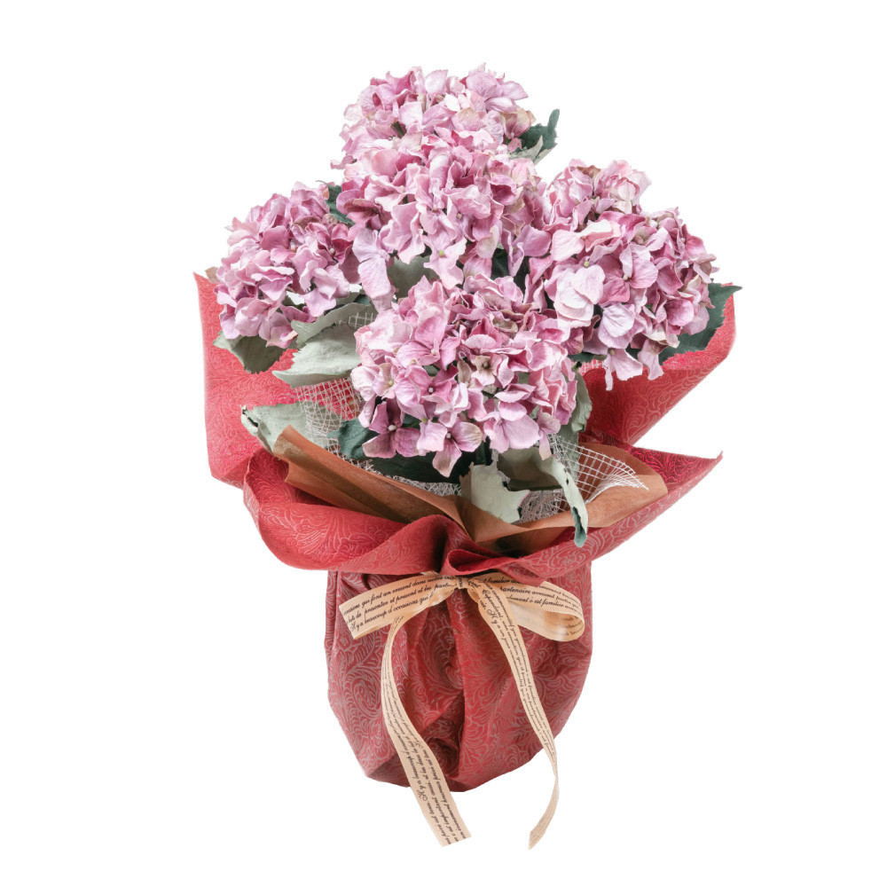 【ふるさと納税】アーティフィシャルフラワー 紫陽花 大輪 5本立ち パープル SC触媒加工済|兵庫県神戸市