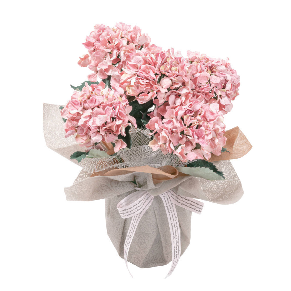 【ふるさと納税】アーティフィシャルフラワー 紫陽花 大輪 5本立ち ピンク SC触媒加工済|兵庫県神戸市