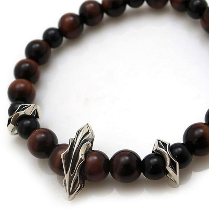 【ふるさと納税】パワーストーン×シルバーブレス Mサイズ 天然石 DJ-004