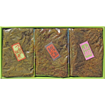 尼いもづくしセット(尼いものつるの炊いたん3種)