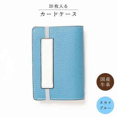 【ふるさと納税】スカイブルー×ホワイトの爽やかカラーのカードケース 大量のカードをスッキリと一括管理出来ます【1501467】