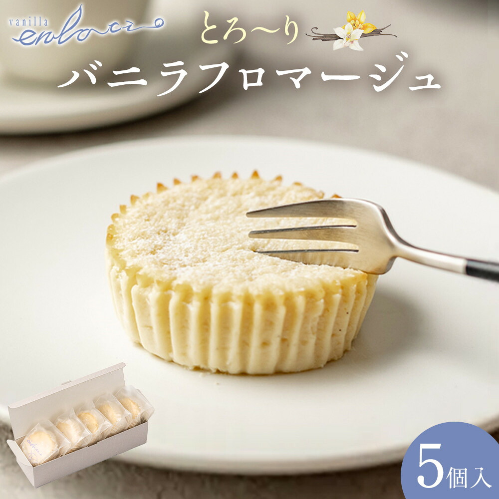 【ふるさと納税】とろーりバニラフロマージュ<5個入> | 西宮 洋菓子工房 濃厚チーズケーキ バニラの香り なめらか食感 人気 おすすめ スイーツ チーズ デザート ギフト お取り寄せ 通販 送料無料 ふるさと納税