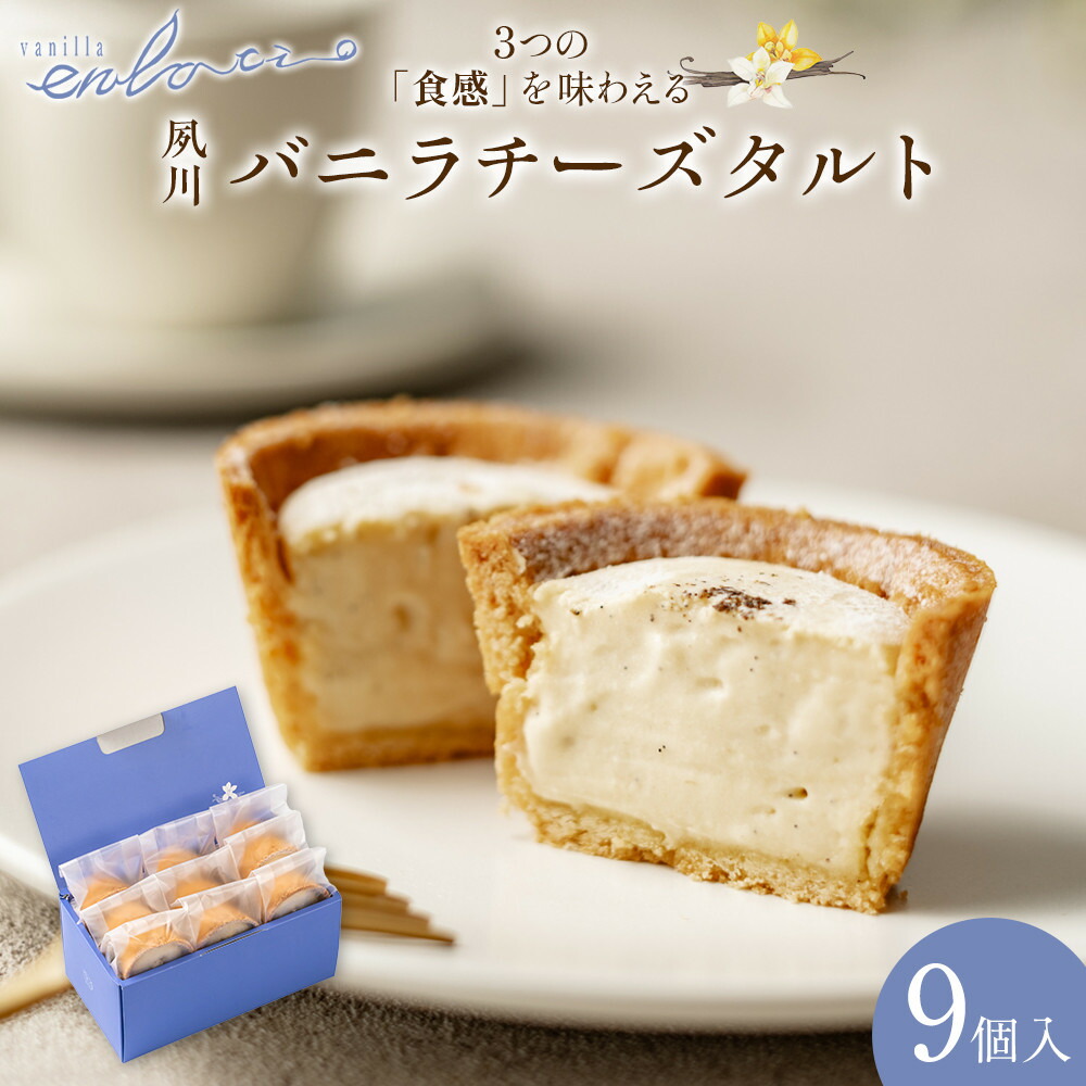 【ふるさと納税】夙川バニラチーズタルト＜9個入＞ | 西宮 洋菓子工房 濃厚チーズタルト バニラの香り サクサク生地 人気 おすすめ スイーツ チーズ 焼き菓子 ギフト お取り寄せ 通販 送料無料 ふるさと納税