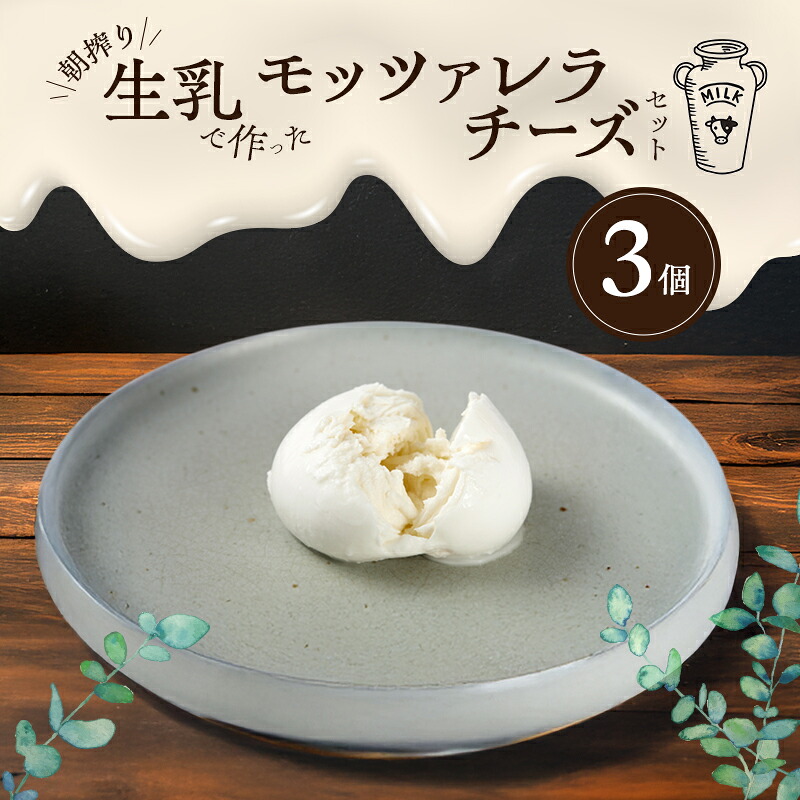 【ふるさと納税】朝搾り 生乳で作った チーズ&ピザワークス モッツァレラチーズ 3個 セット チーズ フレッシュチーズ 生乳 チーズセット 淡路島 洲本市|兵庫県洲本市