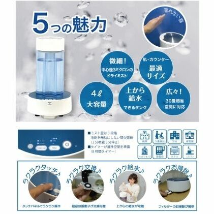 【ふるさと納税】除菌・消臭専用超音波噴霧器 HTC-503+液剤書き割り 雑貨 日装置