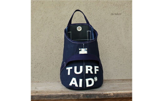 【ふるさと納税】木の庄帆布 【CLUBER BASE クラバーベース】CLUBER BASE “TURF AID“ BAGターフエイドバッグ/砂袋/目土袋(ネイビー) / 数量限定 ゴルフ デイボット修復 マナーグッズ ラウンドグッズ ゴルフ用品 日本製 高級 かばん シンプル 日本製 おしゃれ 紺色