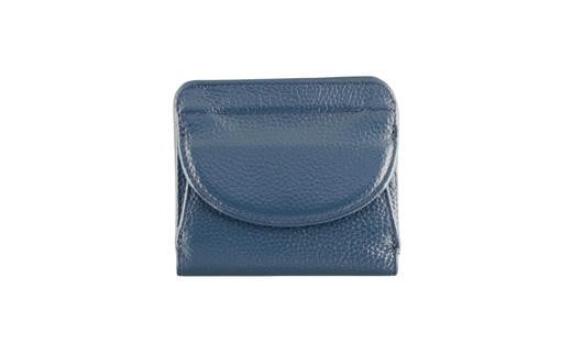 【ふるさと納税】豊岡工房 牛革コンパクト財布（3903）ネイビー / 財布 ウォレット