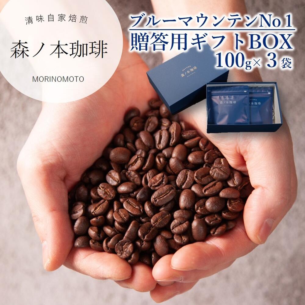 【ふるさと納税】【ギフトBOX】自家焙煎★煎りたて至高のブルーマウンテンNo1 ギフト（300ｇ）《森ノ本珈琲》 コーヒー豆 珈琲 珈琲豆 ドリップコーヒー ペーパードリップ 自家焙煎 ギフト 贈答用 お祝い プレゼント