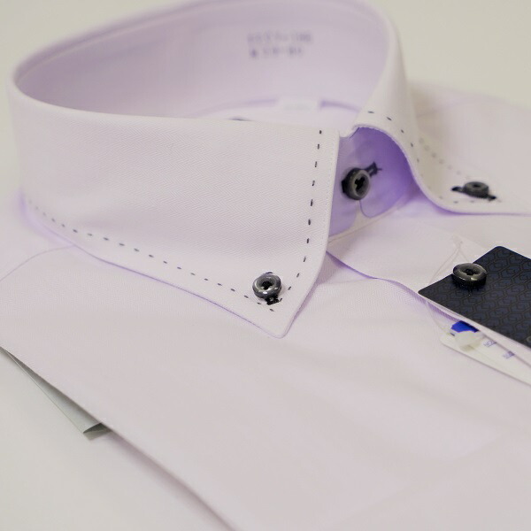 新発売 ワイシャツ ふるさと納税 洋服の青山シャツ 播州織 メンズ フォーマルスタンダード 1着 5 薄紫 織柄 ストライプ Dgb Gov Bf