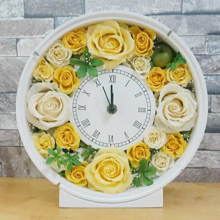 ふるさと納税 花 観葉植物 プリザーブドフラワー お花たっぷり花時計 兵庫県三木市