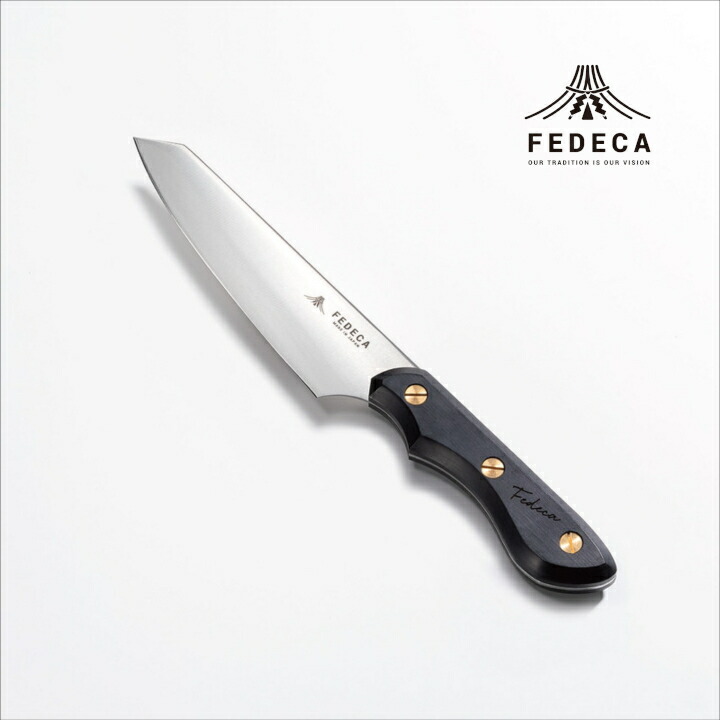 【ふるさと納税】【FEDECA】三徳包丁 小 プレーンブラック 000988 三徳包丁 アウトドア キャンプ 錆びに強い 包丁 持ち運び 切れ味抜群 プロ仕様 刃研ぎ無料