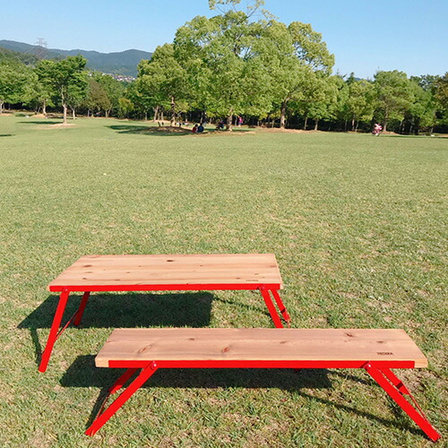 No 162 ペチカベンチ チャーブルセット 折りたたみベンチ 折りたたみローテーブルのセット ガーデン キャンプ アウトドア 屋外テーブル ガーデンテーブル ガーデンチェア バルコニー チェア 椅子 テラス 送料無料 兵庫県 川西市 人気スポー新作