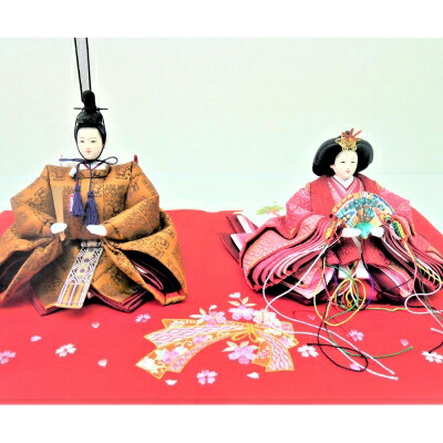 【ふるさと納税】雛人形　京三五親王「天皇」刺繍毛氈敷　No.35-305-2 桃の節句 お雛祭り お雛様 ひな祭り 飾り 子供 孫 女の子 初節句