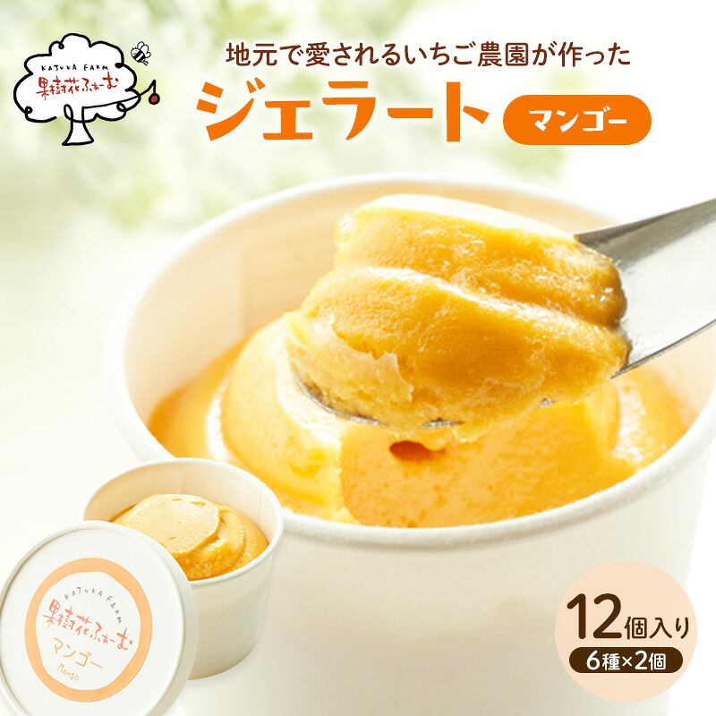 【ふるさと納税】ジェラート マンゴー 12個 アイス アイスクリーム スイーツ お菓子 菓子 おやつ 兵庫県 加西市 ｜兵庫県加西市