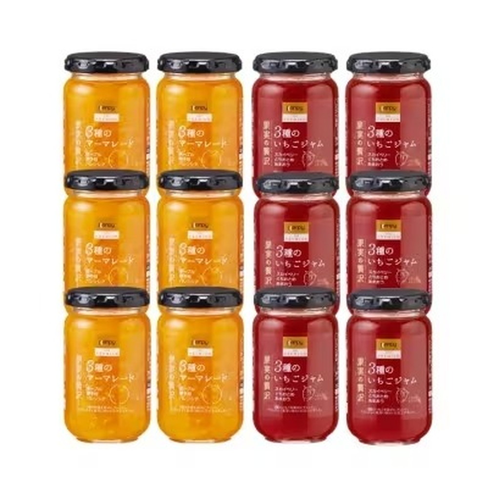 【ふるさと納税】果実の贅沢　185ｇ2種詰合せセット（各6個）　「カンピー」最上級ブランド「カンピー ザ・プレミアム」 兵庫県 丹波篠山市 ジャム フルーツ ギフト 果物 詰め合わせ 瓶入り 朝食に 15,000円