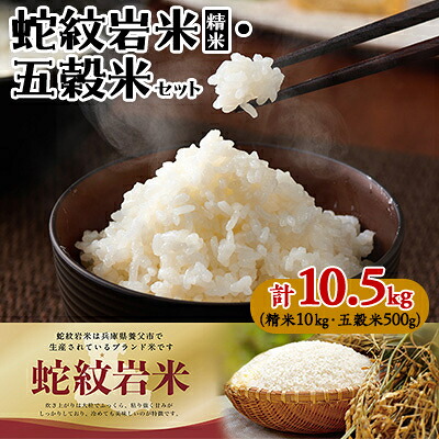 【ふるさと納税】令和7年産養父市の希少米　蛇紋岩米　10kg　　　　　五穀米(蛇紋岩米使用)セット【1312497】｜兵庫県養父市