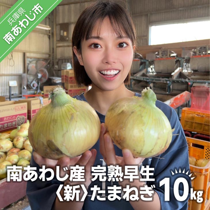 【ふるさと納税】【別所冷蔵】南あわじ産 完熟早生新たまねぎ　10kg　◆配送５月上旬から