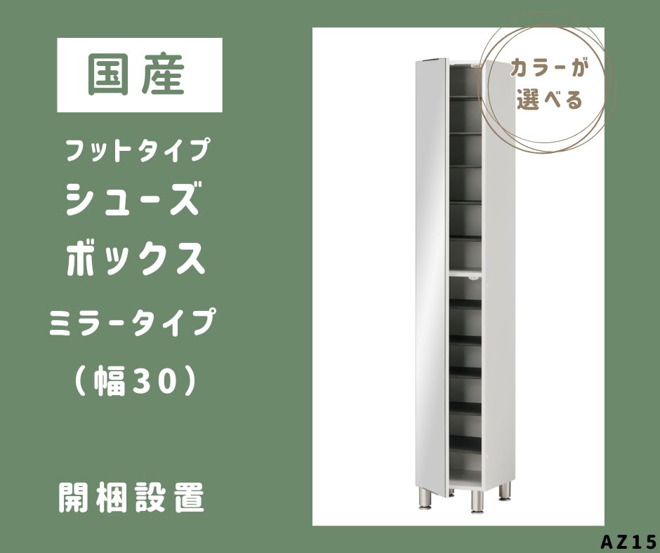 【ふるさと納税】AZ15 フットタイプ 国産 シューズボックス席（銀鏡印字機）※開梱備え付ける 【 シューズ ボックス席 靴箱 大いさ購入注文 虚蝉購入注文 国産 日本製 調度品 納める調度品 現場精神的な統合 鏡付き添い人 銀鏡 】