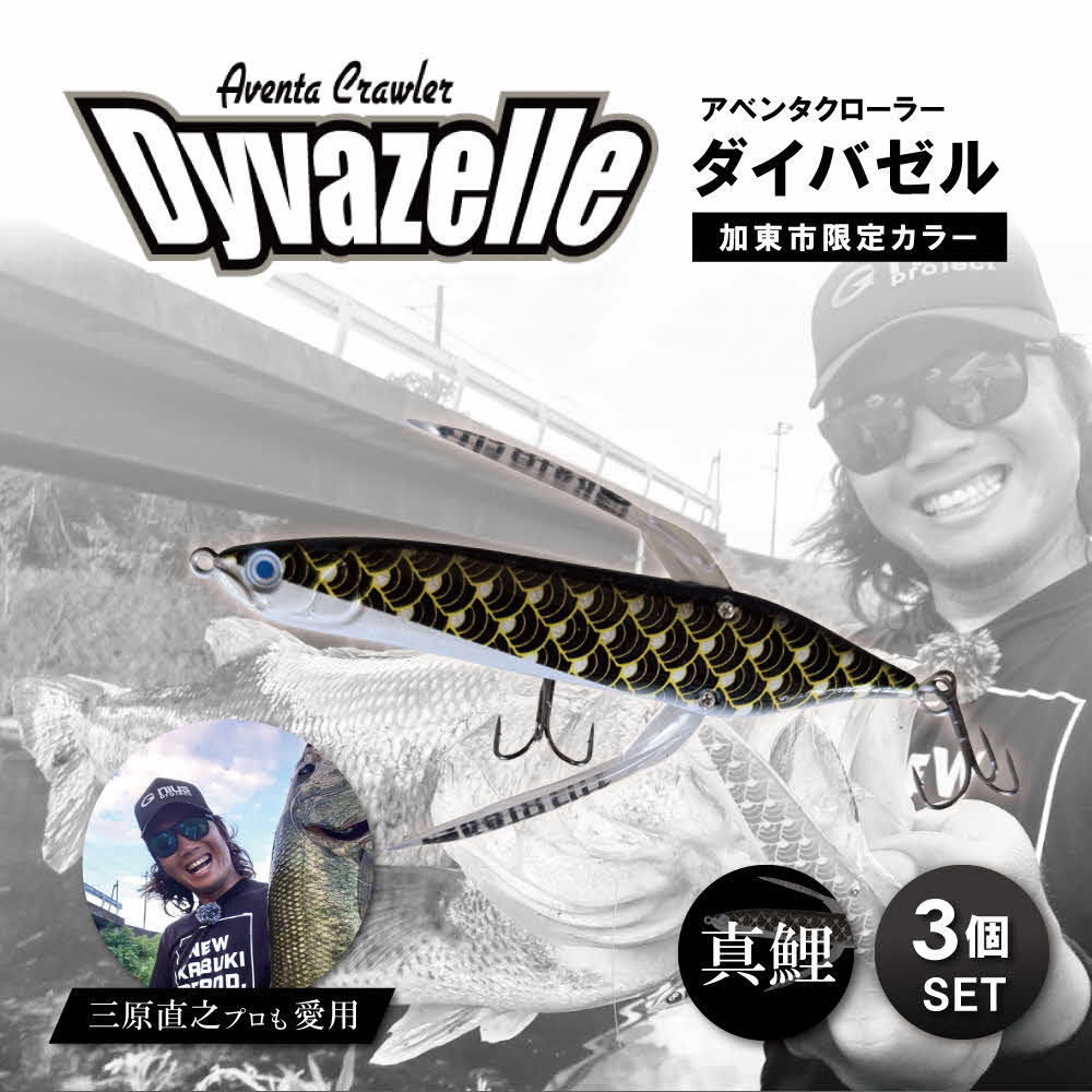 【ふるさと納税】アベンタクローラーダイバゼル（鯉のぼり 真鯉）3個書き割り| 魚釣り 魚釣り具  魚釣り  運動競技  加東市