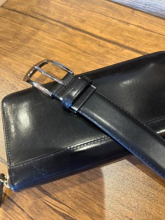 【ふるさと納税】H-213 張り合わせ三尺帯30粍 Leather BELT125