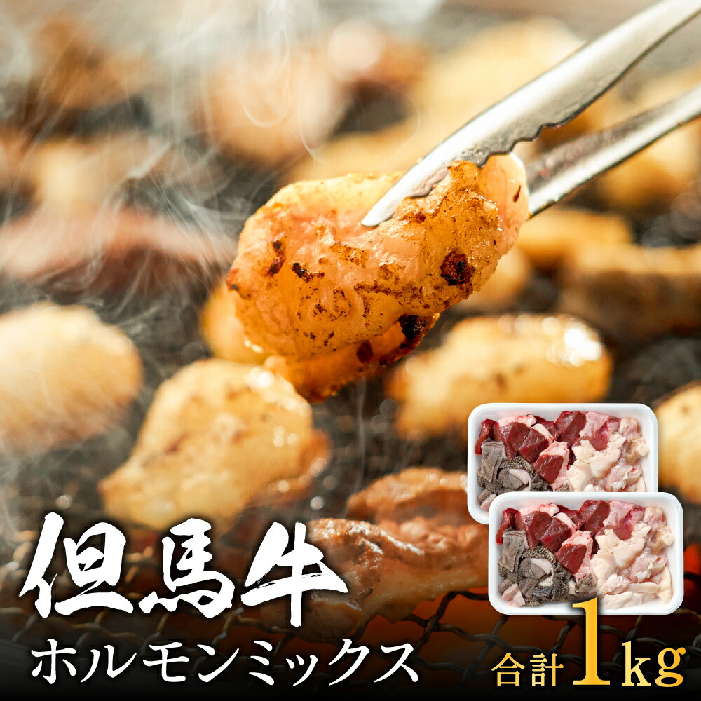 【ふるさと納税】但馬牛経産牛「ホルモンミックス」500ｇ×2 / 和牛 ホルモン てっちゃん アカセン ミノ ハチノス センマイ レバー 焼肉 炒め物 鍋 料理 012AA03N.