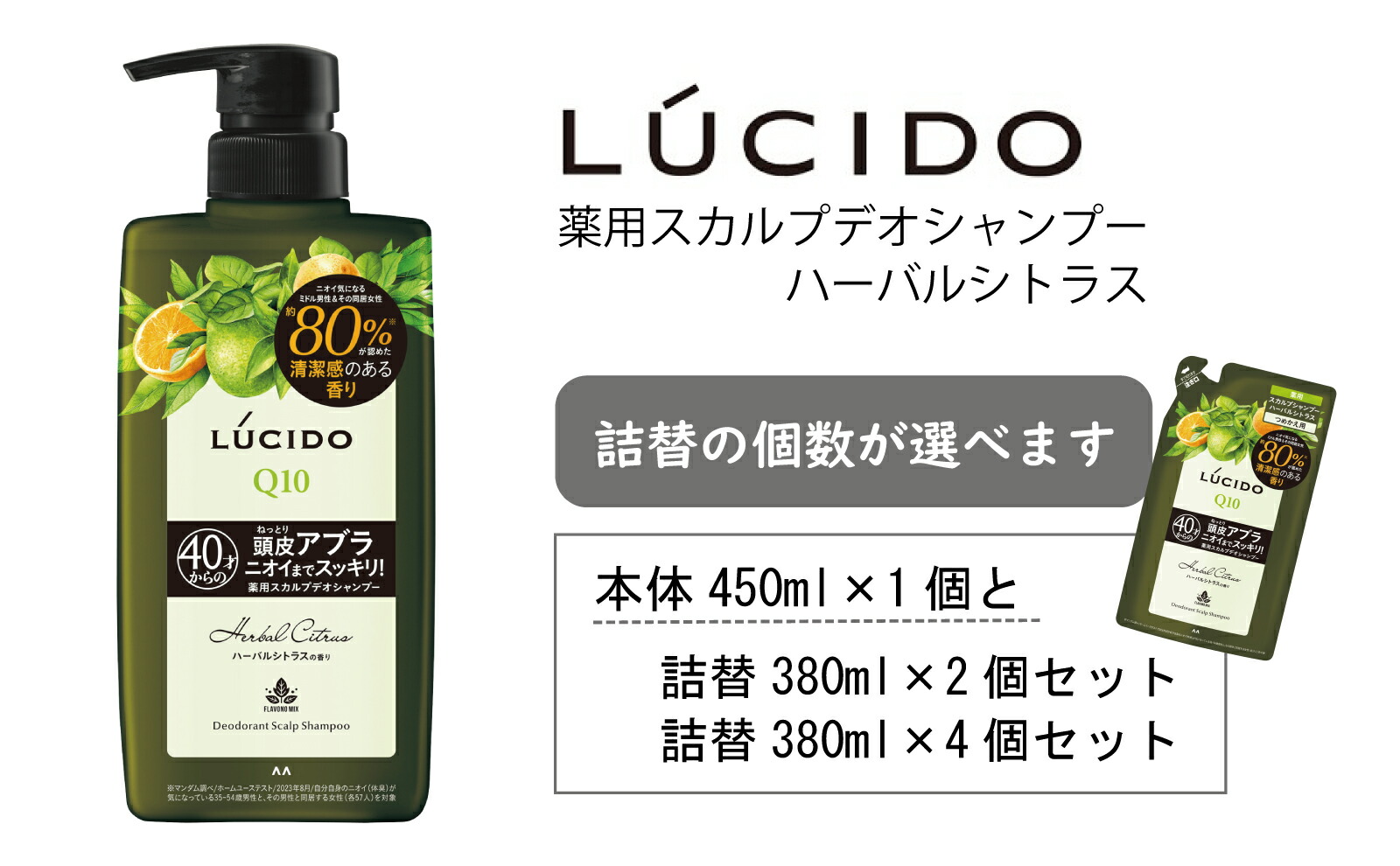 【ふるさと納税】マンダム ルシード 薬用 スカルプデオ シャンプー ハーバルシトラス 本体 詰替 MA-77 LUCIDO 整髪料 男性化粧品 お風呂 頭皮ケア 臭いケア 男性化粧品 美容・薬用スカルプデオシャンプー シャンプー ヘアケア 薬用シャンプー 詰め替え用 ニオイケア｜兵庫県福崎町