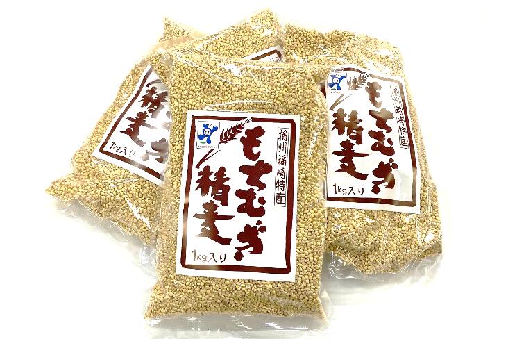 【ふるさと納税】【五つ星ひょうご選定商品】福崎町特産もちむぎ精麦 4kg（1kg×4袋）　雑穀・もちむぎ・4kg
