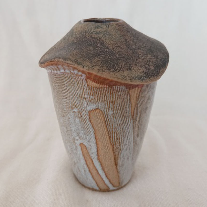 【ふるさと納税】花器「一輪挿し　流し釉」SH-F002　 工芸品 インテリア 花瓶 半磁器 プレゼント 贈り物 ギフト｜兵庫県福崎町
