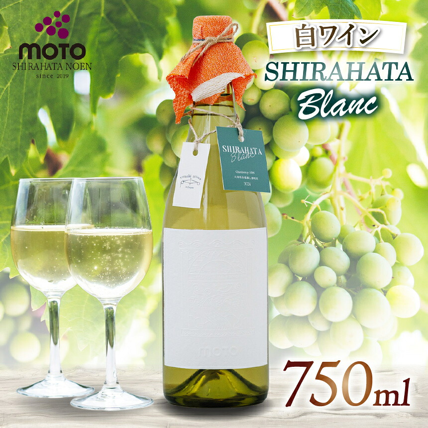 【ふるさと納税】MOTO Wine Shirahata Blanc | 白ワイン お酒 アルコール 青リンゴ バナナ パイナップル 日本酒 大吟醸 飲みごたえ ホタテ バター焼き 生姜焼き 西京焼き シャルドネ フルボトル 日本産 ステンレスタンク ワイナリー 食中酒 兵庫県 上郡町