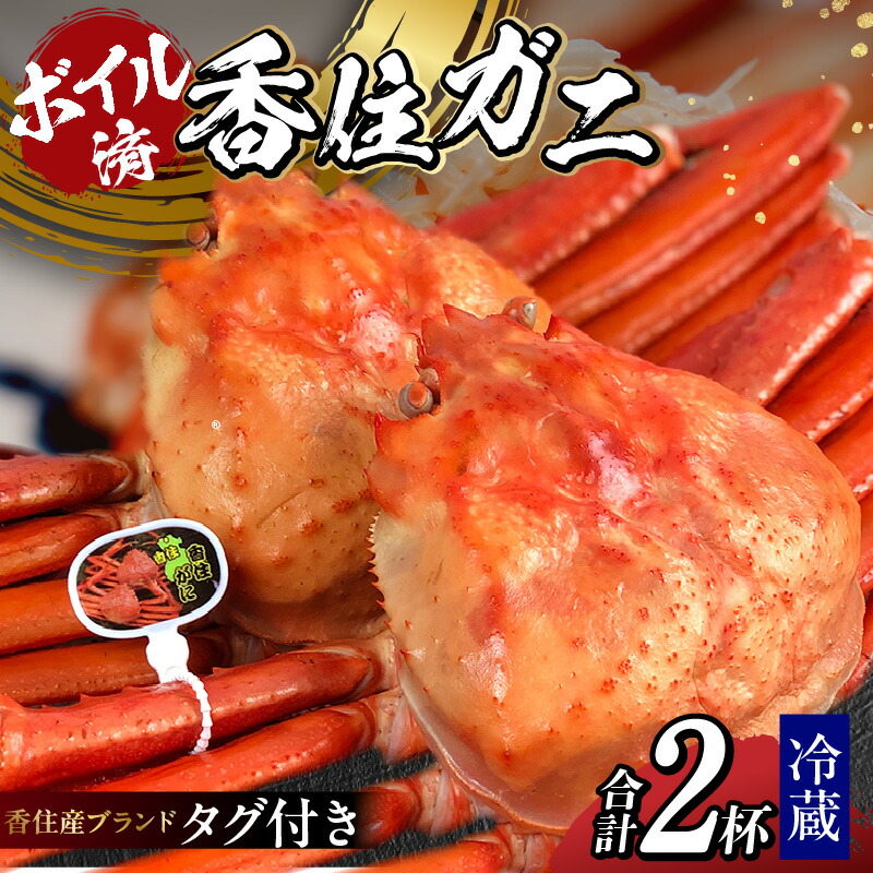 【ふるさと納税】先行予約【令和７年11月以降順次発送予定】発送前に連絡します！ タグ付き香住ガニ（ボイル） 2杯 約1.6kg （約800g×2）兵庫県 香住蟹 紅ズワイガニ  しゃぶしゃぶ 蟹しゃぶ カニ ボイル 蟹 高級 国産 かに鍋 カニすき 焼き蟹 香住カニ 脚  日時指定  03-08